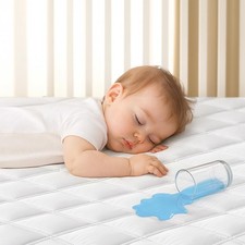 Waterproof Crib Mattress Protector, Quilted Crib Mattress Pad Cover Ultra Sof...