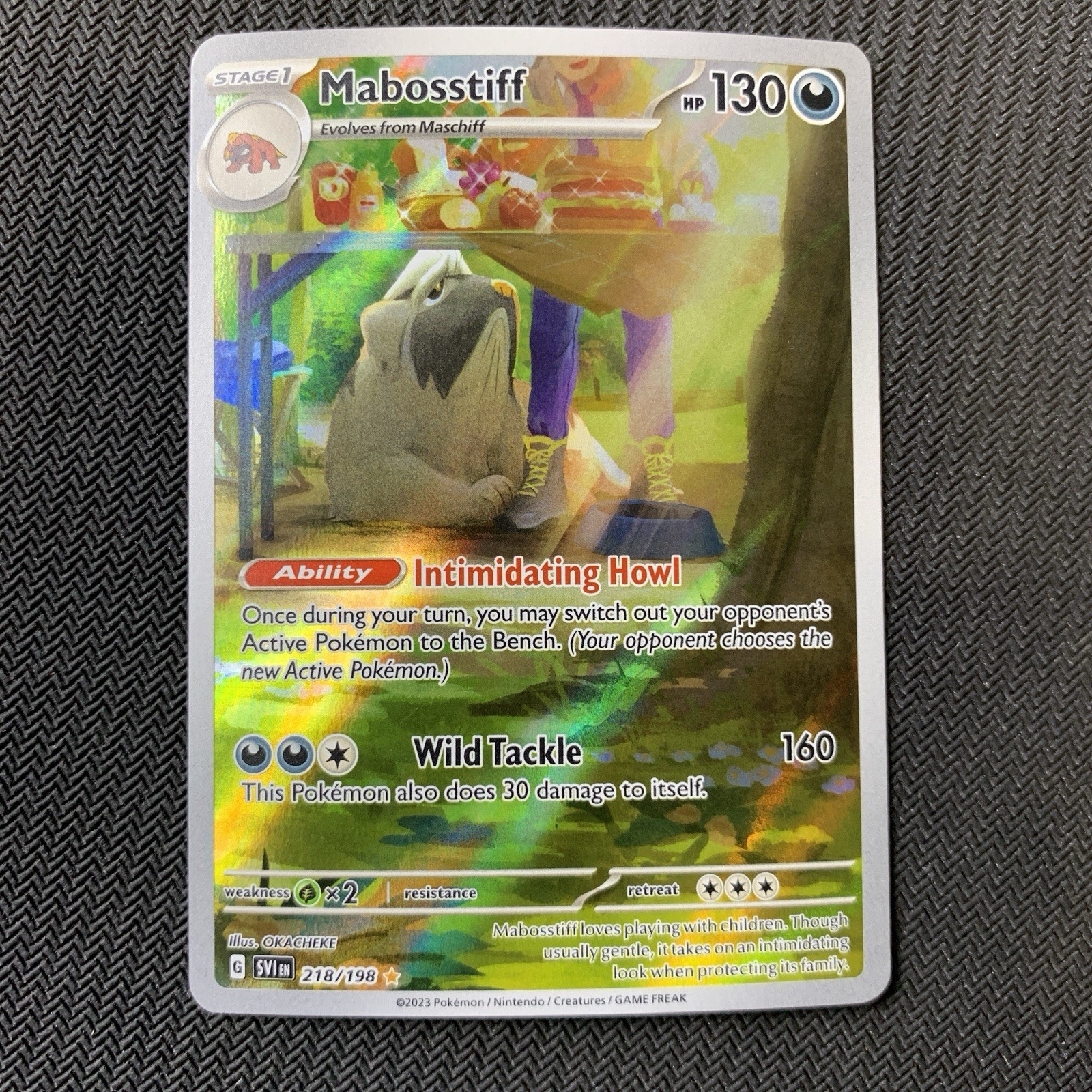 Mabosstiff 218/198 Pokemon TCG: Scarlet & Violet Illustration Rare Near Mint (NM