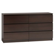 Kommode mit 6 Schubladen 140cm Sideboard Anrichte holz  wenge Modern