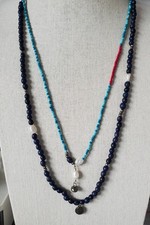 J Jill Island Breeze Layered Bead Necklace Pearl Pyrite Multicolor