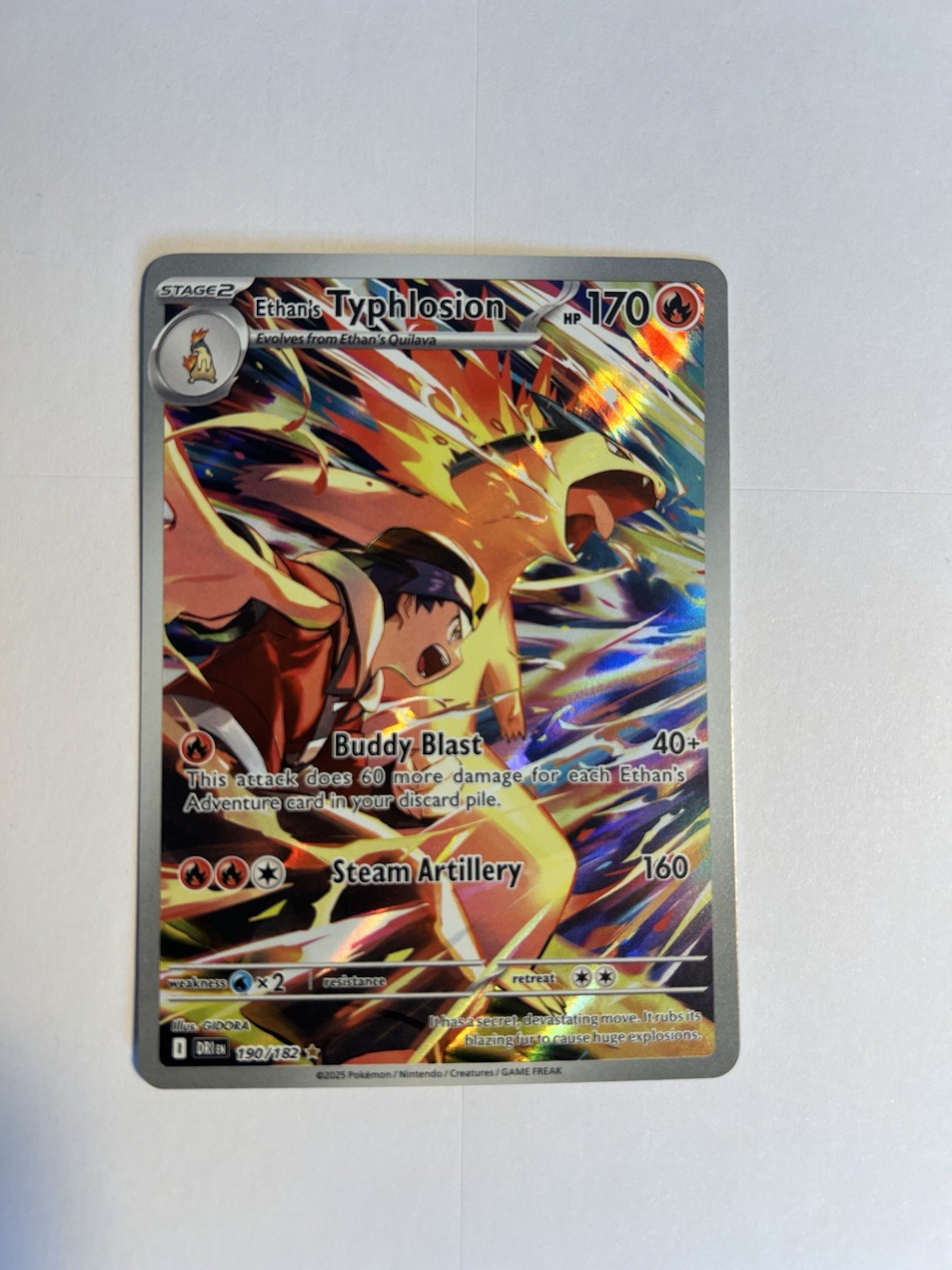Pokémon TCG Ethans Typhlosion Illustration Rare Card Destined Rivals 190/182