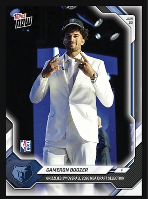 PRE ORDER Cameron Boozer - 2025-26 NBA Topps NOW  - Card CBOO