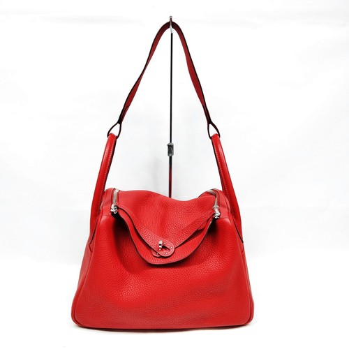 Hermes Hand Bag Lindy 30 Red Taurillon Clemence 2657470