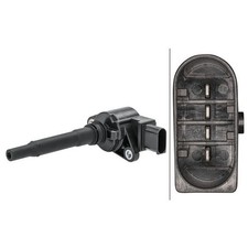 Z&uuml;ndspule Bajonett Kerzenschachtz&uuml;ndspule 4-polig HELLA f&uuml;r u.a. MERCEDES-BENZ