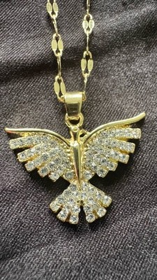 Halskette 18K vergoldet Vintage Phoenix Anhänger