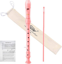 Soprano Recorder Instrument for Kids Beginners, German Fingering C Key with Clea