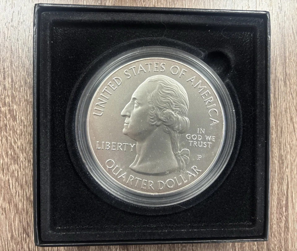 Parque Nacional ATB Hot Springs 2010-P 5 oz plata bruñida con caja y certificado de autenticidad Foto 3 de 4