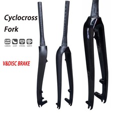 Forcella anteriore mountain bike mtb fibra di carbonio tubo conico freno a disco forcella rigida