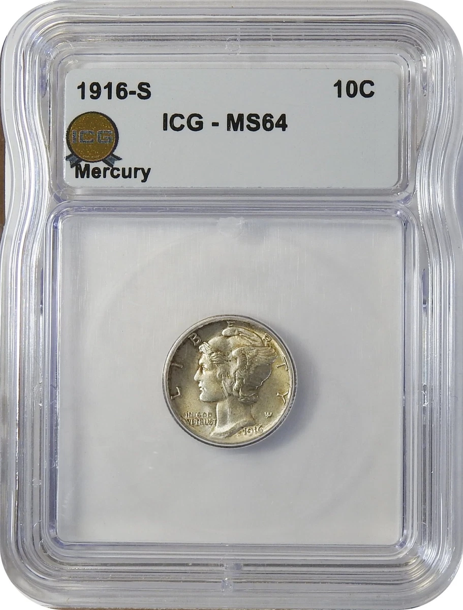 MS 64 Graded 1916 Year Mercury Dimes (1916-1945) for sale | eBay