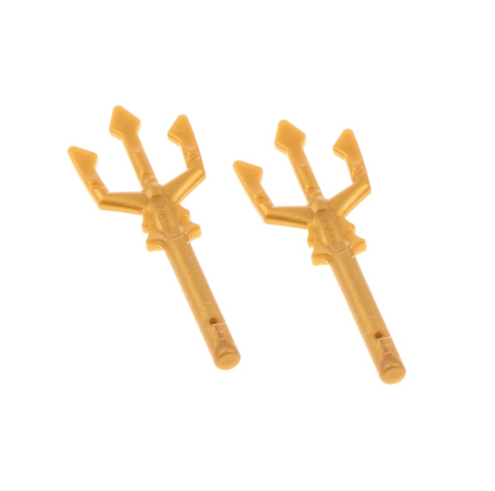 2x Lego Figures Weapon Trident Staff Pearl Gold Type1 Atlantis 4563483 92289