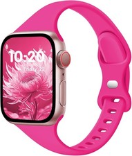 Soft Thin Silicone Strap Compatible with Apple Watch Series 7 38mm 40mm