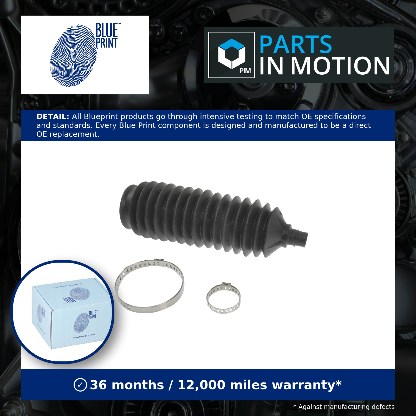 Steering Rack Boot ADG081506C Blue Print Gaiter Bellow MDX5032125A MDX5032125