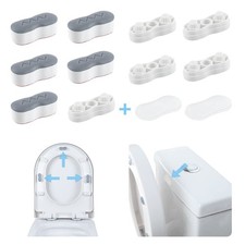 Bidet Toilet Seat Bumpers,Toilet Lid Bumper with 2 Height Choose,Strong Gray