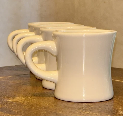Vintage Cafe Ware Coffee Mug Cup Heavy Diner Restaurant Ware White Price Per Mug
