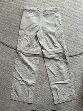 Columbia PFG omni shade beige convertible zip off cargo pants M 10-12 Child  s
