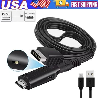 For Sony PS1 PS2 to HDMI Adapter Cable Game Console Audio Video Converter Cable 