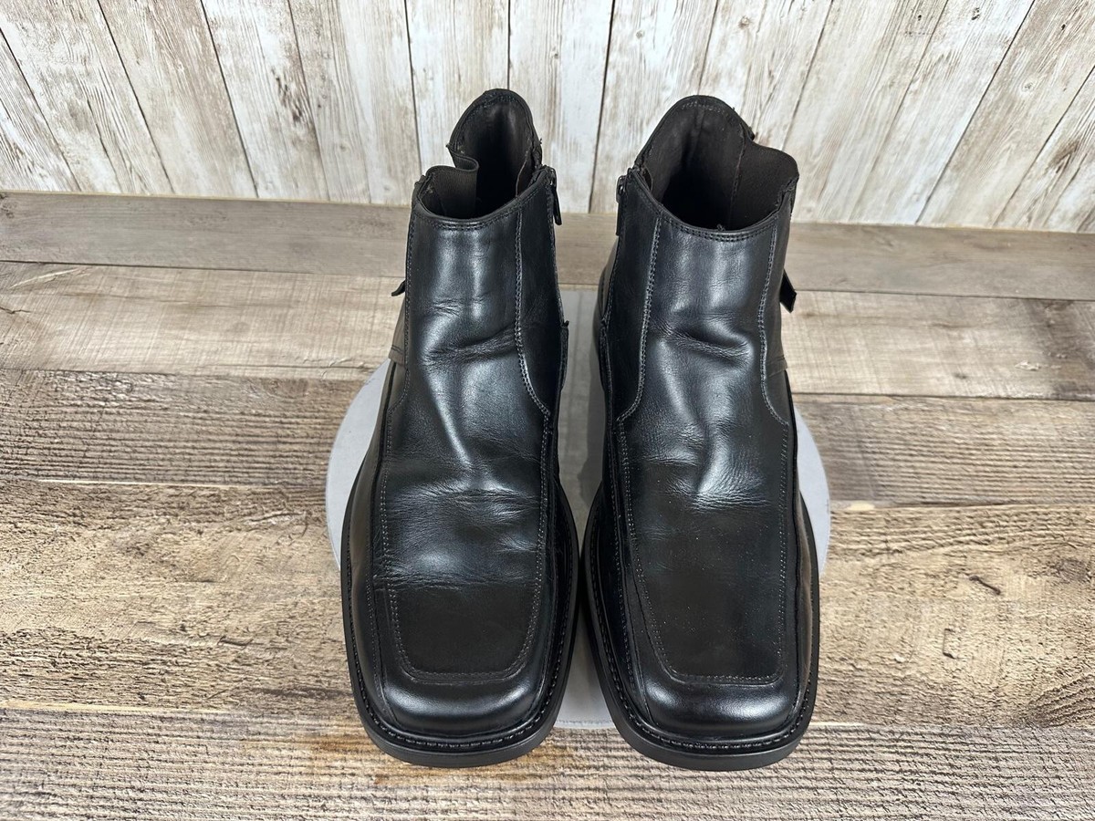 Structure Mens Black Leather Boots Made In Italy Size 9.5 D  display picture 1