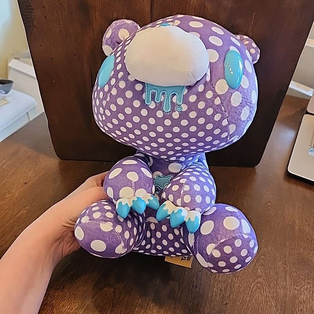 Gloomy Bear #556 Chax-GP Textillic8 Crazy Dots Purple Polka 12