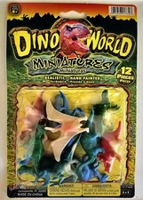 JARU, Inc DINO WORLD Miniatures, Realistic, Hand Painted, 12 Pieces