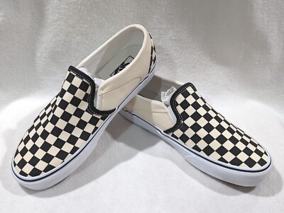 Vans Women's Asher Checkerboard Black/White/Na Slip On Skate