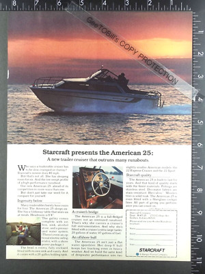 1977 ADVERTISING for Starcraft American 25 motor yacht boat