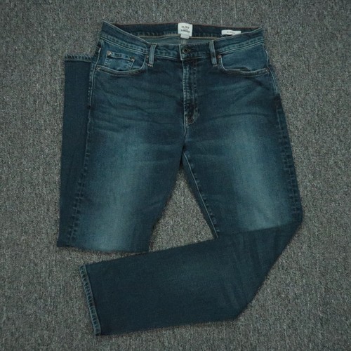 Flint Tinder Jeans Herren 32x30 Blau Slim Fit 5 Pocket Dark Wash Denim