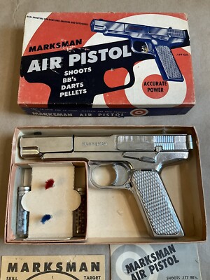 Vintage Morton H Harris .177 Marksman Air Pistol Nickel Plated W