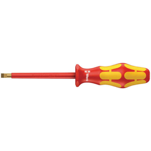 WERA 05006125001 Insltd Slotted Screwdriver, 1/4 in 6ANK4