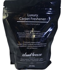 Luxury Carpet Freshener Odor Eliminator Island Breeze Scent Large 20oz Bag-NEW