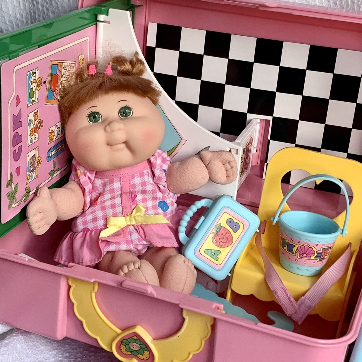 Vintage 1996 Mattel Cabbage Patch Kids Case Travel Nursery Doll
