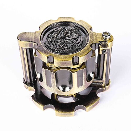 DND Metal Multi-Sided Bullet Dice Set For Dungeons and Dragons Antique Golden - Picture 3 of 4