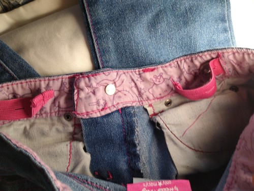 Princess Hello Kitty Jeans Girls Sz 4 Macy's Adjustable waist embroidered Bling - Picture 10 of 10