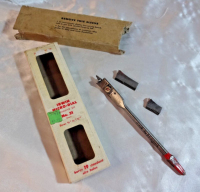 Irwin Micro Dial Expansive Bit NO 21 VTG 3 Bores 5/8 to 1 3/4 w/box