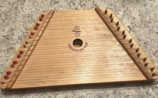 Nepenenoyka Brown Wooden Musical Instrument Trapezoid Shaped 15 String Lap Harp