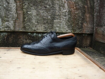 JOSEPH CHEANEY BROGUES SCHUHE VINTAGE SCHWARZ LEDER UK8 HERREN CULFORD GUTER ZUSTAND