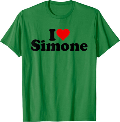 I Love Simone Red Heart Cute Valentine Gift Unisex T-Shirt