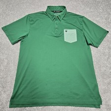 Travis Mathew Polo Shirt Mens XL Green The Chive Golf Pima Cotton Short Sleeve