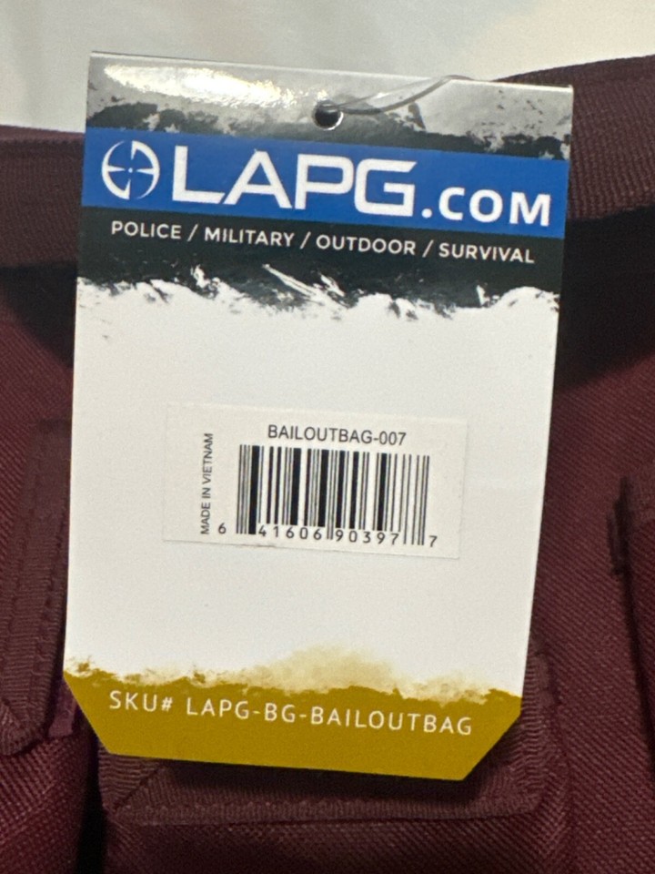 LAPG Tactical Bail Out Gear Bag, Survival Bug Out Bag, Hunting and