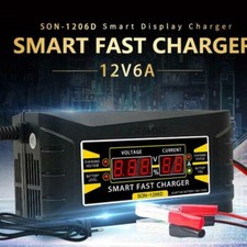 Car Battery Charger Heavy Duty 12V/24V Smart Automatic Intelligent Pulse Repair