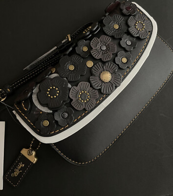 COACH 1941 Tea Rose Clutch BLACK Wristlet Wallet Crossbody NWT! | eBay