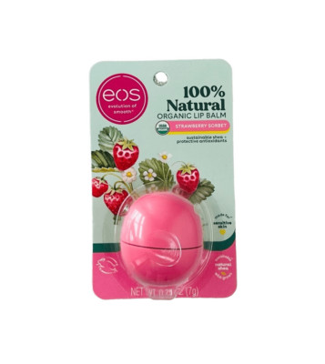 EOS Organic Strawberry Sorbet Lip Balm Natural Shea Butter Sphere