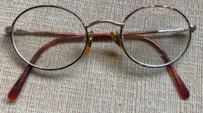 Brown Tortoise Faconnable Eyeglasses 551 612 Metal Frame Handmade 140 mm