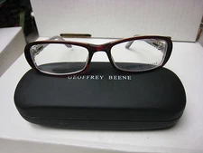 GEOFFREY BEENE EYEGLASS FRAMES Style  SELECTIVE in BURGUNDY  53-17-135 W/ Case