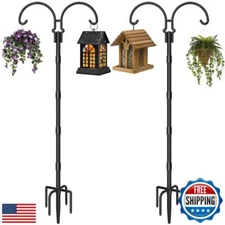 AnBaiMei Adjustable Double Shepherds Hooks for Outdoor with Sleeve, 92 Inch H