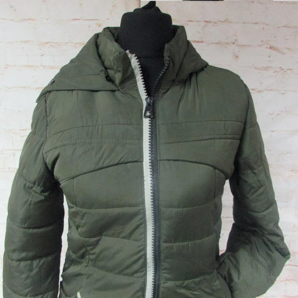 WOMENS DOWN HOODED ZIPPED JACKET UK SIZE 8/10 CHESTZ 34/36 REF (NC03664) - Image 2 of 4