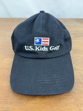 U.S. Kids Golf Black Cotton YOUTH Baseball Cap Hat