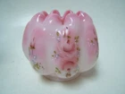 Fenton Rosalene Rose Bowl 3 1/4" Tall Pink Hand painted by D Anderson