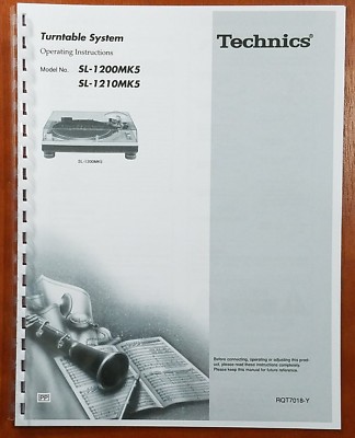 Technics SL-1200MK5 and SL-1210MK5 Turntable Owners Manual | eBay