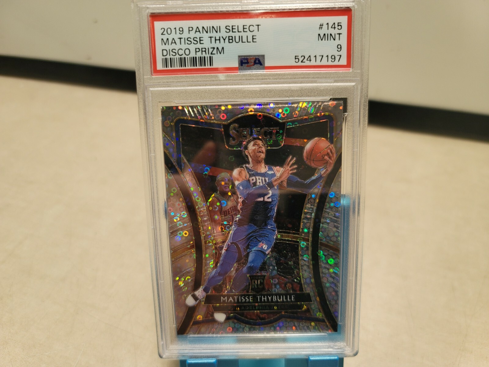 2019-20 Select Premier Level Hybrid Disco Prizm Matisse Thybulle PSA 9 RC T5042