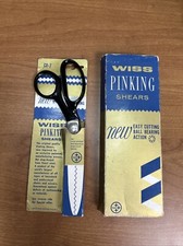 VINTAGE J. WISS & SONS CO. CB-7 PINKING SHEARS W/ORIGINAL BOX - MADE IN USA